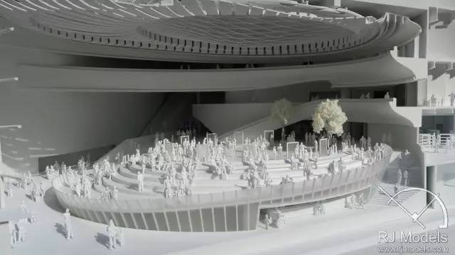 ▲戲曲中心概念模型的特色吊頂。