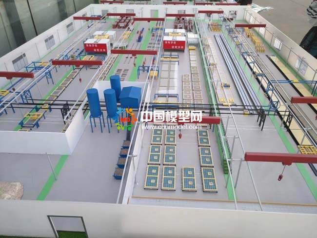 混凝土預(yù)制件沙盤模型，預(yù)制件生產(chǎn)線沙盤模型， 裝配式建筑沙盤模型