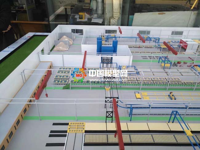 混凝土預(yù)制件沙盤模型，預(yù)制件生產(chǎn)線沙盤模型， 裝配式建筑沙盤模型