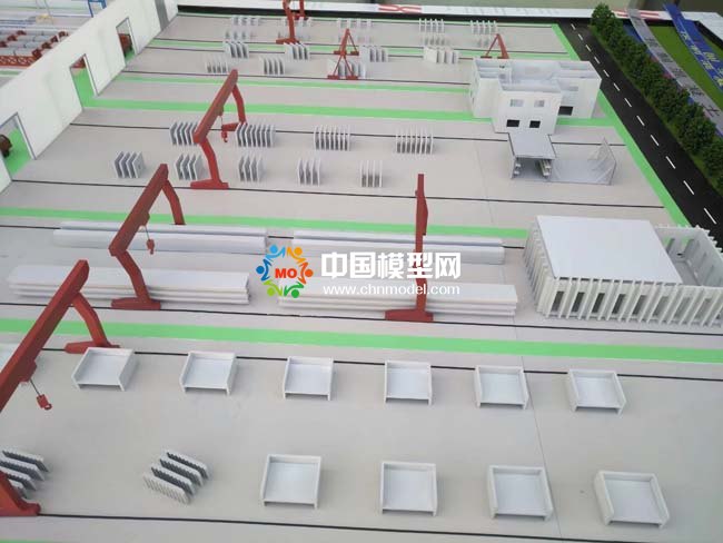 混凝土預(yù)制件沙盤模型，預(yù)制件生產(chǎn)線沙盤模型， 裝配式建筑沙盤模型