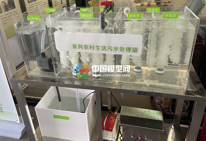 農(nóng)村生活污水處理設(shè)備沙盤模型，MBBR一體化污水處理設(shè)備沙盤模型